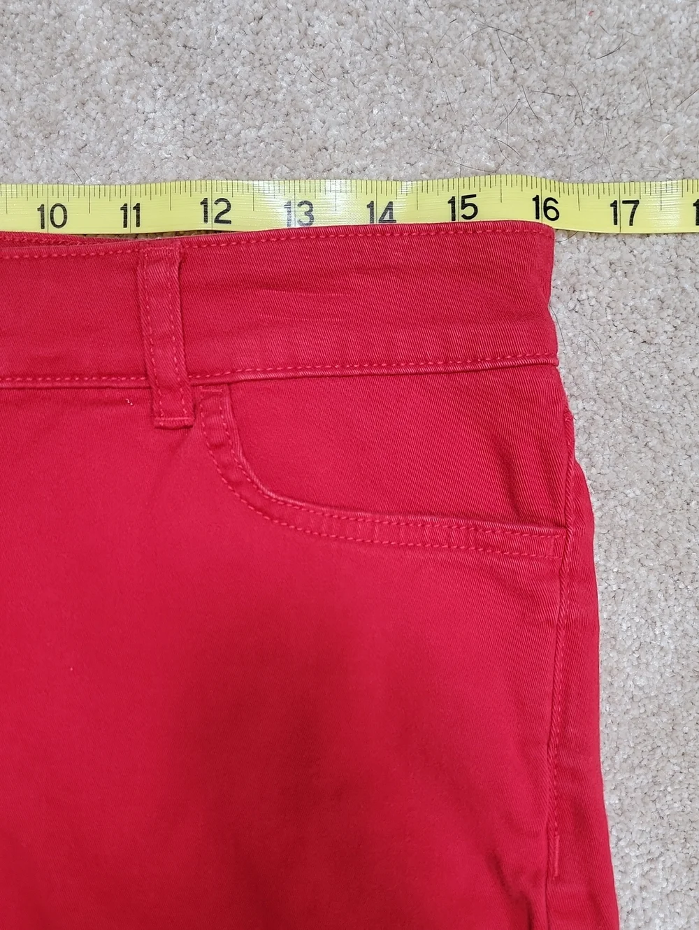 Chaps Red Women's 5 Pocket Denim Jean Shorts Pants Size 10 EUC